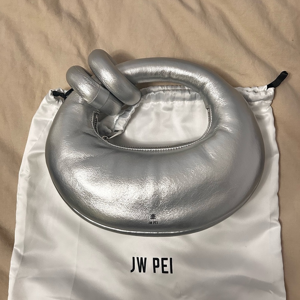 JW PEI Metallic Silver Shoulder Bag